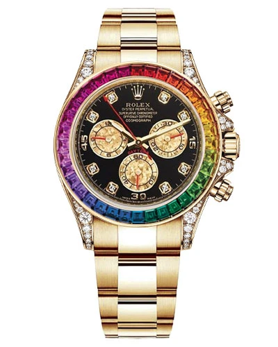 Часы с позолотой Rolex Cosmograph Daytona Rainbow 116598RBOW