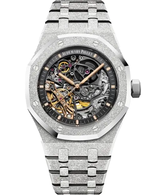 Золотые часы Audemars Piguet Royal Oak Frosted Double Balance Wheel 15407BC.GG.1224BC.01