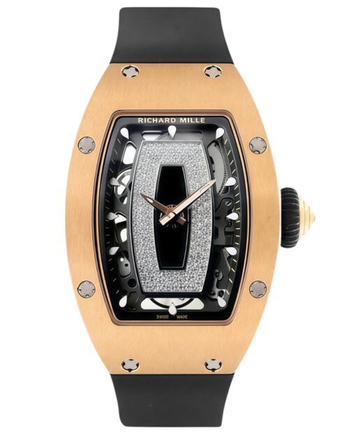 Часы Richard Mille RM07-01 Plain Rose Gold (Black Lips)